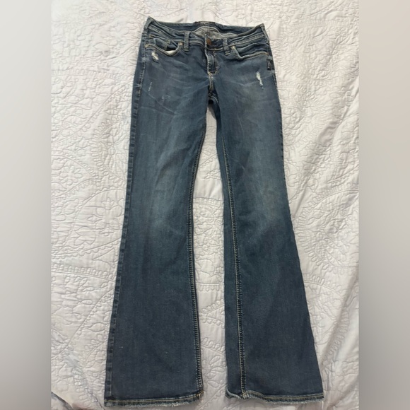 Women Silver brand  bootcut jeans size 29 - Picture 1 of 5